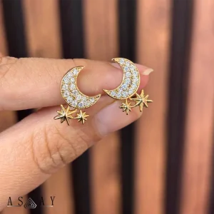 گوشواره ژوپینگ طرح ماه