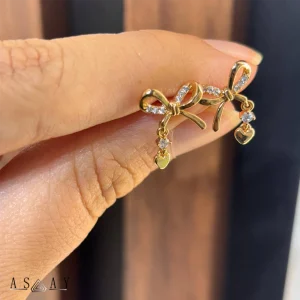 گوشواره پاپیون آویزدار ژوپینگ